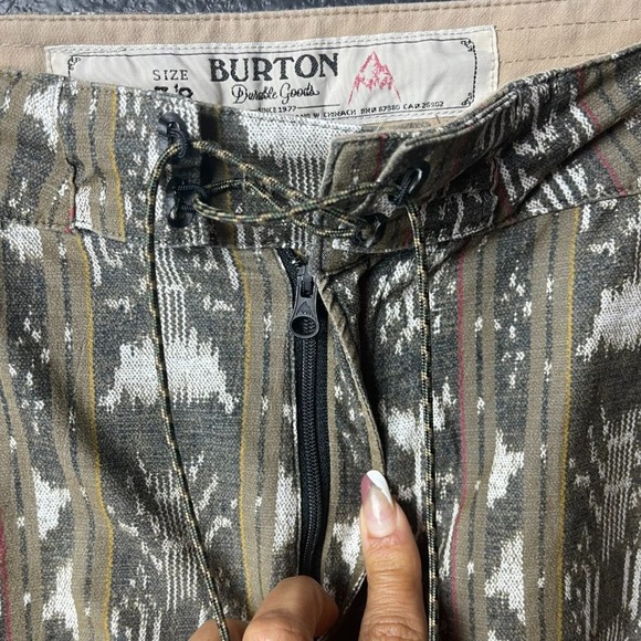 Burton Men's Green/Multicolor Moxie Kelp Guatikat Print Boardshorts Size 38 - Picture 4 of 10